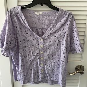 Madewell eyelet top